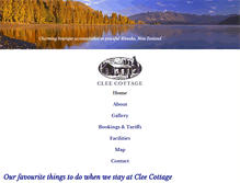 Tablet Screenshot of cleecottage.co.nz